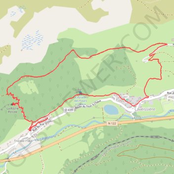Trace GPS Laveissiere Cantal, itinéraire, parcours