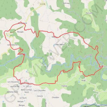 Trace GPS Gorges de la Daronne, itinéraire, parcours