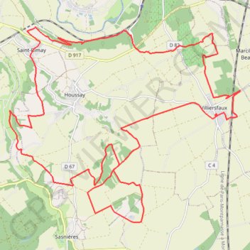 Trace GPS Balade à Villiersfaux, itinéraire, parcours