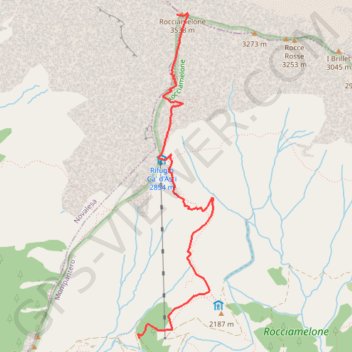Trace GPS Rochemelon, itinéraire, parcours