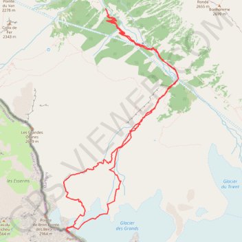 Trace GPS Pointe des Grands, itinéraire, parcours