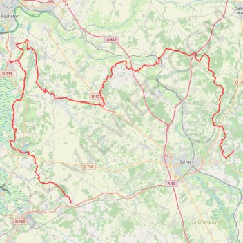 Trace GPS GR360 De La Chapelle-des-Pots à Saint-Romain-de-Benet (Charente-Maritime), itinéraire, parcours