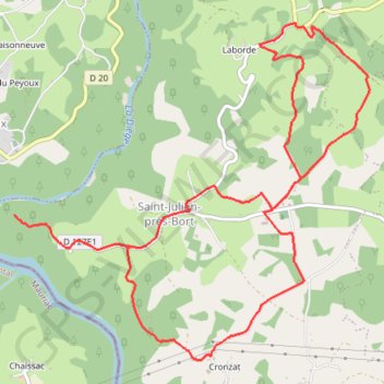 Trace GPS Marchez dans les pas du Diable - Saint-Julien-Près-Bort - Pays de Haute Corrèze, itinéraire, parcours