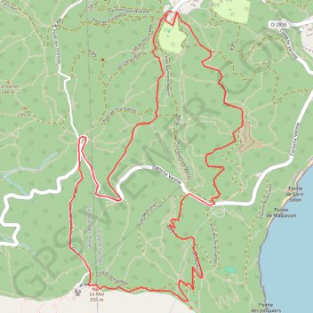 Trace GPS Janas - Le Mai - Le Peyras, itinéraire, parcours
