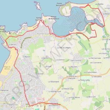 Trace GPS La Guimorais - Saint Malo, itinéraire, parcours