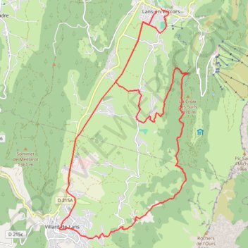 Trace GPS Balcons de lans, itinéraire, parcours