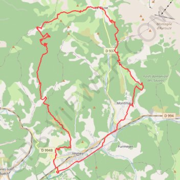 Trace GPS Veynes - Col des Tours - Veynes, itinéraire, parcours