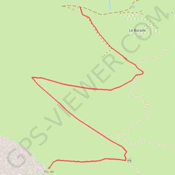 Trace GPS Pic de Bergons, itinéraire, parcours