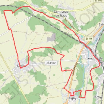 Trace GPS L'église de Lourps, itinéraire, parcours