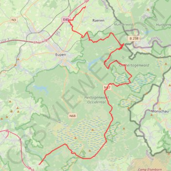 Trace GPS Hockai - Eynatten, itinéraire, parcours