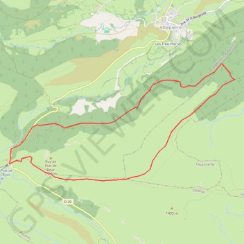 Trace GPS Col de Prat de Bouc, itinéraire, parcours