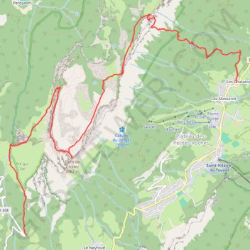 Trace GPS Dent de Crolles - Pas de Rocheplane, itinéraire, parcours