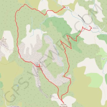 Trace GPS Mourre de Chanier, itinéraire, parcours