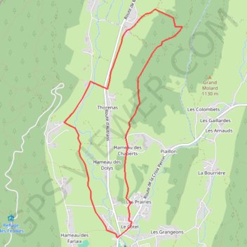 Trace GPS La Croix des Albans, itinéraire, parcours