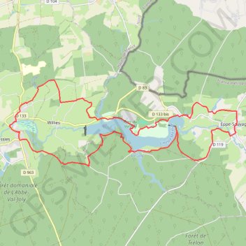 Trace GPS Le grand tour de Val Joly - Liessies, itinéraire, parcours