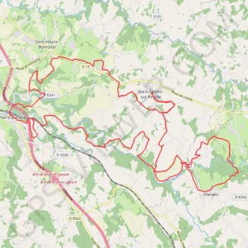 Trace GPS Rando de Saint Genest sur Roselle, itinéraire, parcours