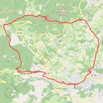 Trace GPS Pilat-Pélussin (42), itinéraire, parcours