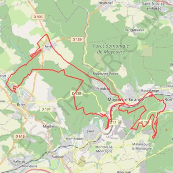 Trace GPS Du Fond Saint-Martin à la Sangsue - Rombas, itinéraire, parcours