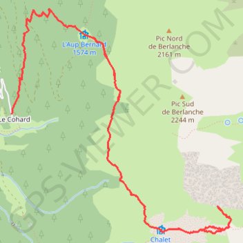 Trace GPS La Montagne de Périoule depuis le Cohard, itinéraire, parcours