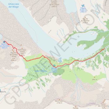 Trace GPS Petit Mont Blanc - Descente, itinéraire, parcours