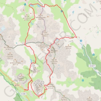 Trace GPS Tour de la pointe des Cerces, itinéraire, parcours