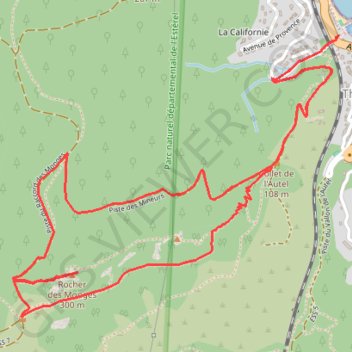 Trace GPS Rocher des Monges, itinéraire, parcours