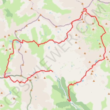 Trace GPS 2 jours autour du mont Thabor, itinéraire, parcours