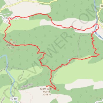 Trace GPS Mont Saint-Martin, itinéraire, parcours
