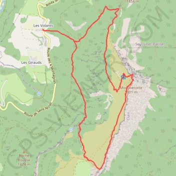 Trace GPS Le Moucherotte par le Pas de la Bergère, itinéraire, parcours
