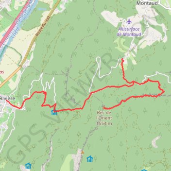 Trace GPS Bec de l'Orient (par la Rivière), itinéraire, parcours