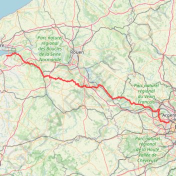 Trace GPS Honfleur - Nanterre, itinéraire, parcours