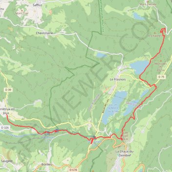 Trace GPS NordicFit Jura J-2 Grand Parcours, itinéraire, parcours