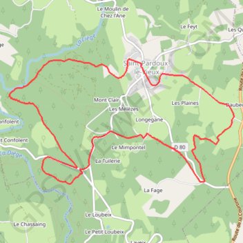 Trace GPS Chemins de traverse - Saint-Pardoux-le-Vieux - Pays de Haute Corrèze, itinéraire, parcours