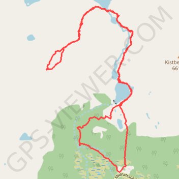 Trace GPS Kvitfors+Baken(702m), itinéraire, parcours