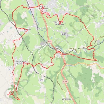 Trace GPS Découverte des villages de caractère - L'Hôpital-sur-Rhins, itinéraire, parcours