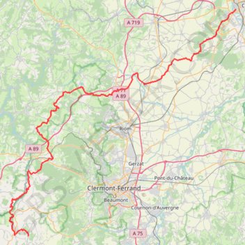 Trace GPS Orcival → Vichy, itinéraire, parcours