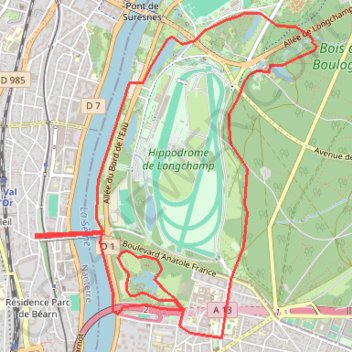 Trace GPS Parc de Rothschild par l'avre, itinéraire, parcours