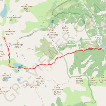 Trace GPS Vallée des Merveilles, itinéraire, parcours