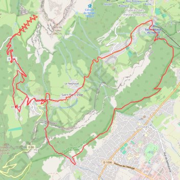 Trace GPS Plateau des Petites Roches, itinéraire, parcours