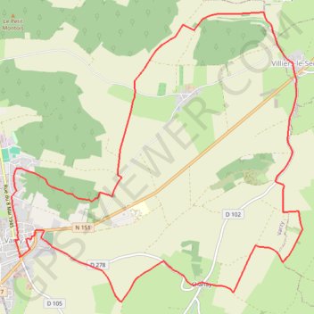Trace GPS Circuit de Villier-le-Sec - Varzy, itinéraire, parcours