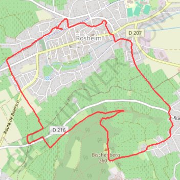 Trace GPS Bischenberg, itinéraire, parcours