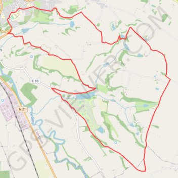 Trace GPS Lac des trois vallées - Lectoure, itinéraire, parcours