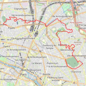 Trace GPS Paris, itinéraire, parcours