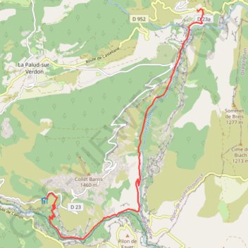 Trace GPS Verdon - Sentier Martel, itinéraire, parcours