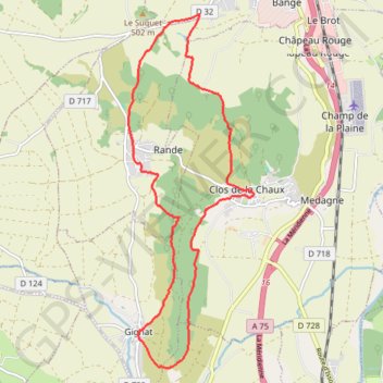 Trace GPS Marche au Broc (près d'Issoire), itinéraire, parcours
