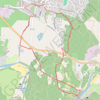 Trace GPS Aqueduc de Nîmes, itinéraire, parcours