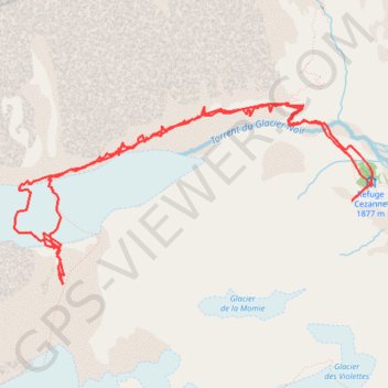 Trace GPS Glacier Noir, itinéraire, parcours
