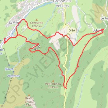 Trace GPS Gresse en Vercors-col de l'Allimas-Gresse, itinéraire, parcours