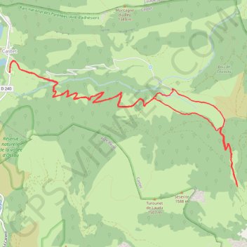 Trace GPS Plateau de Castet, itinéraire, parcours