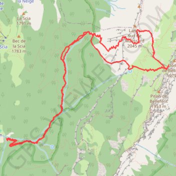 Trace GPS 2022 0313 ski Lances de Malissard Dôme de Perquelin, itinéraire, parcours